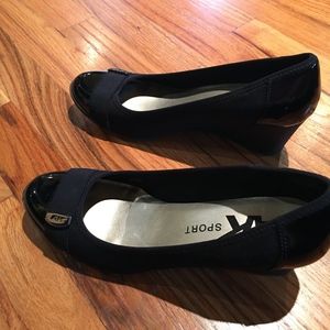 Anne Klein Sport black wedge- 8 1/2M